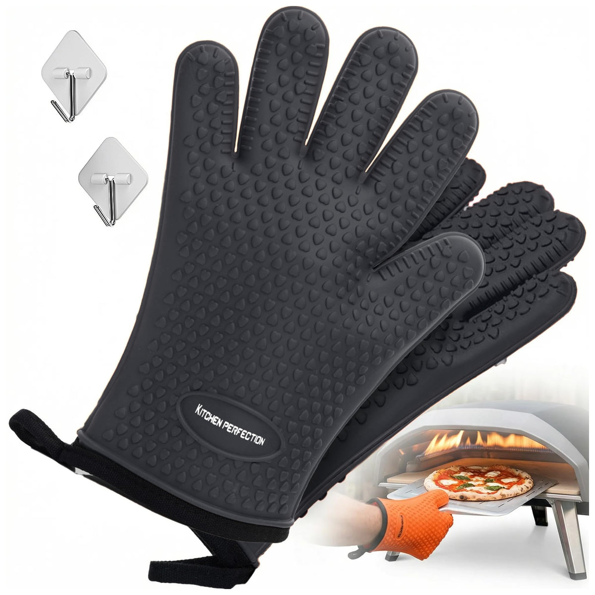 Pizza Oven Gloves With Heat-Resistant Protection