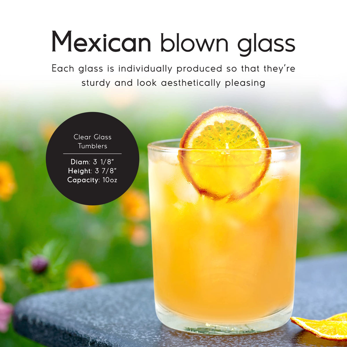 Hand-Blown Glassware Set With Artisan Finish