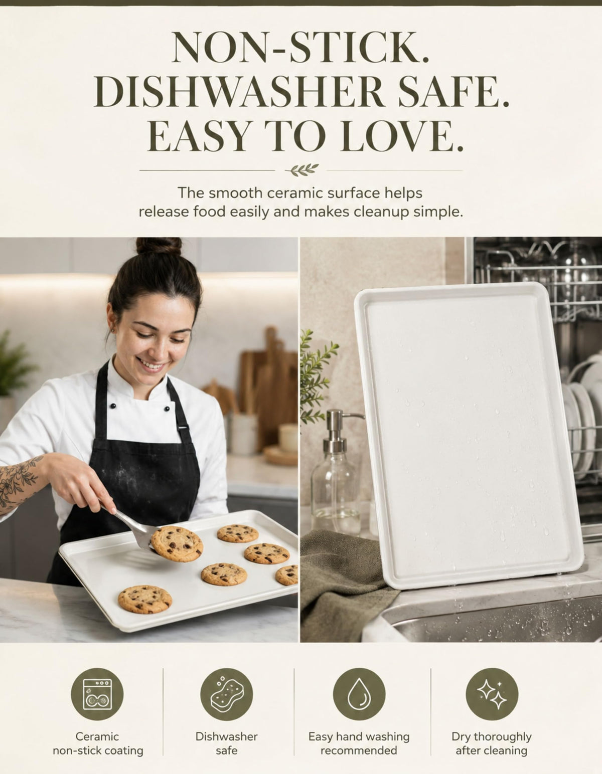 Nonstick Sheet Pan Set With Easy-Release Finish