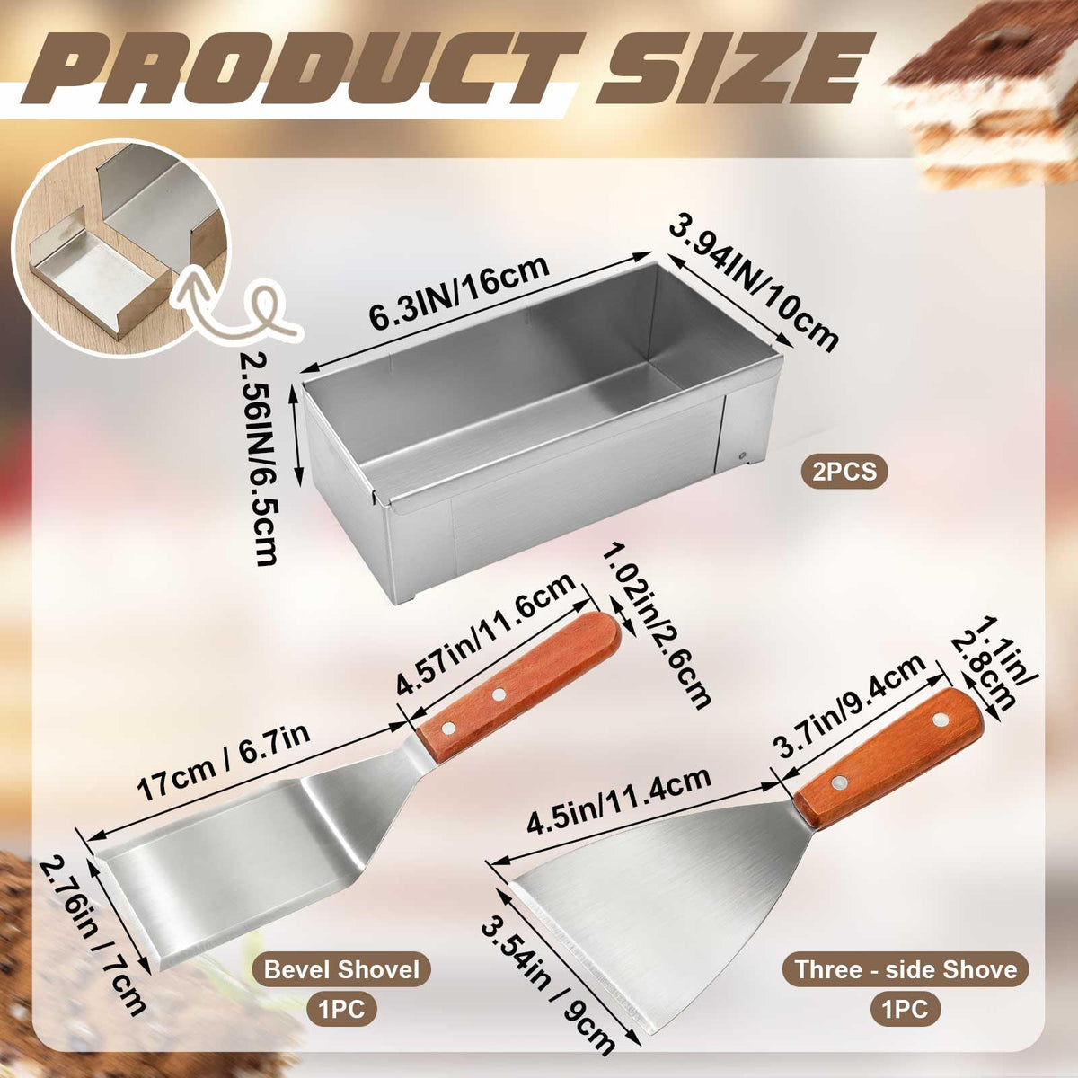 Rectangular Tiramisu Pan Set With Deep Sides