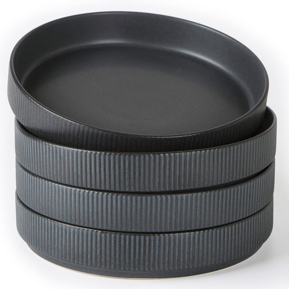 Wide Pasta Bowl Set With Star-Inspired Finish