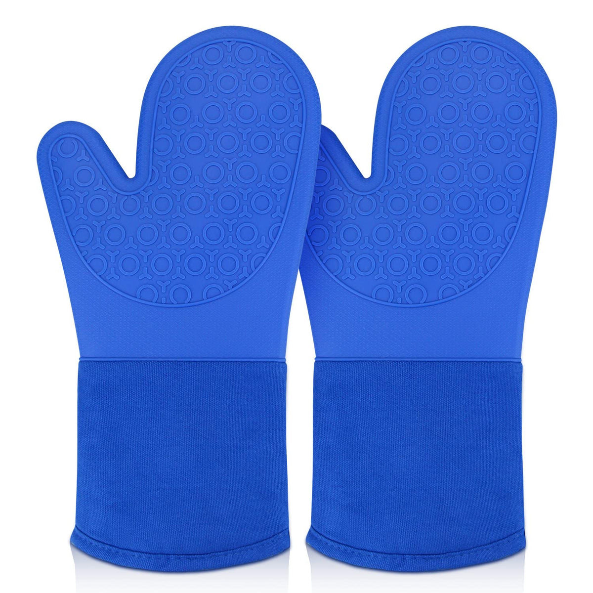 Silicone Oven Mitts With Quilted Non-Slip Grip