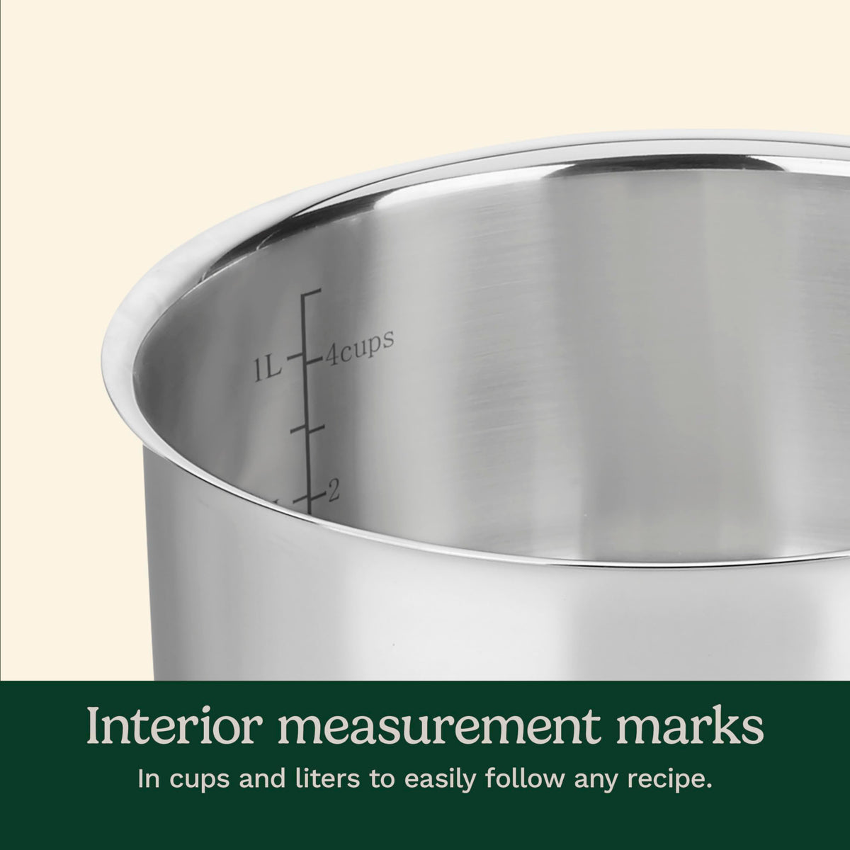Stainless Steel Cooking Pot With Polished Finish