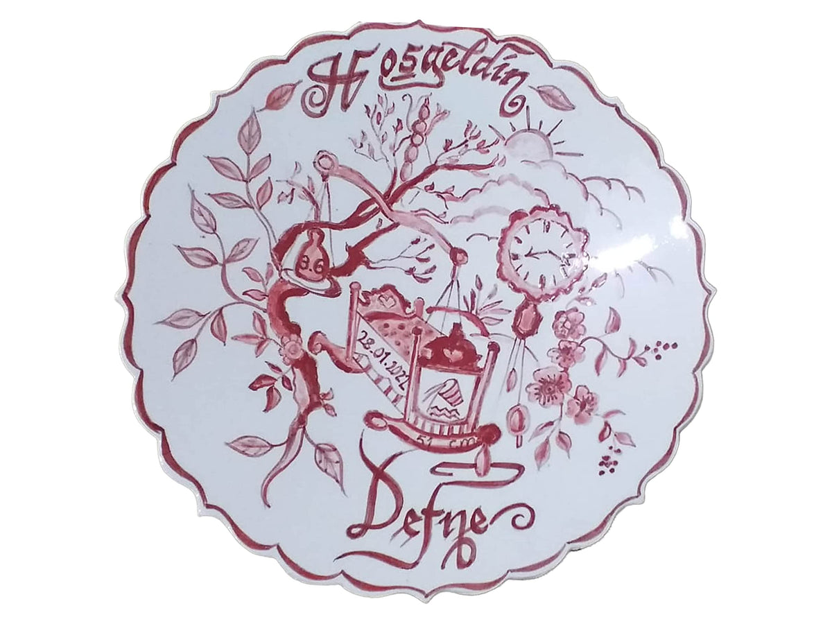 Personalized Ceramic Plate With Hand-Painted Detail