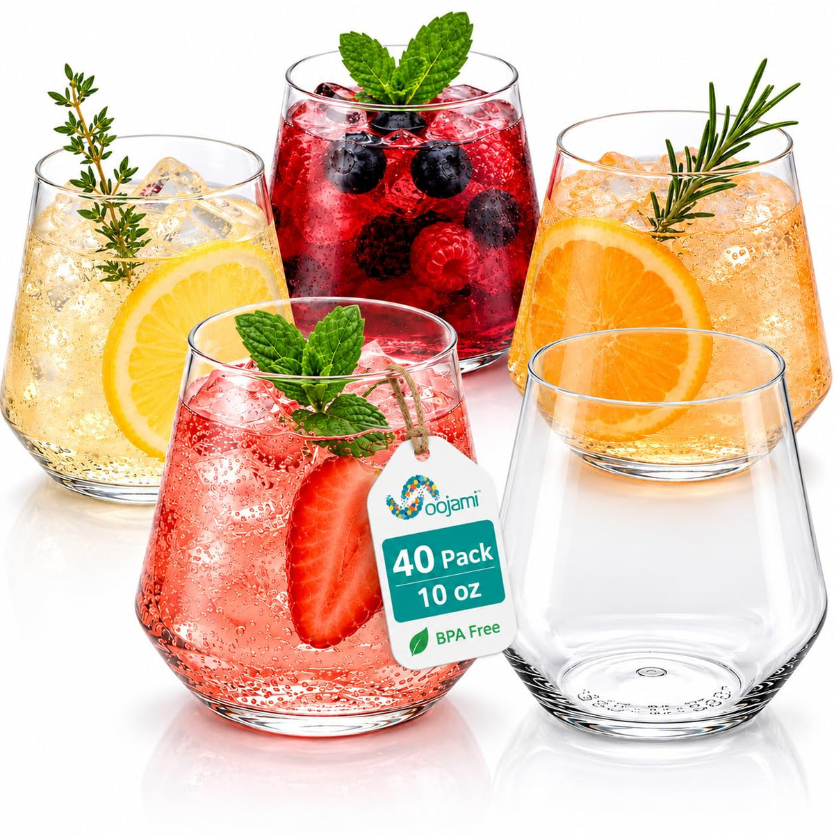 Ribbed Stemless Drinkware Set With Elegant Finish