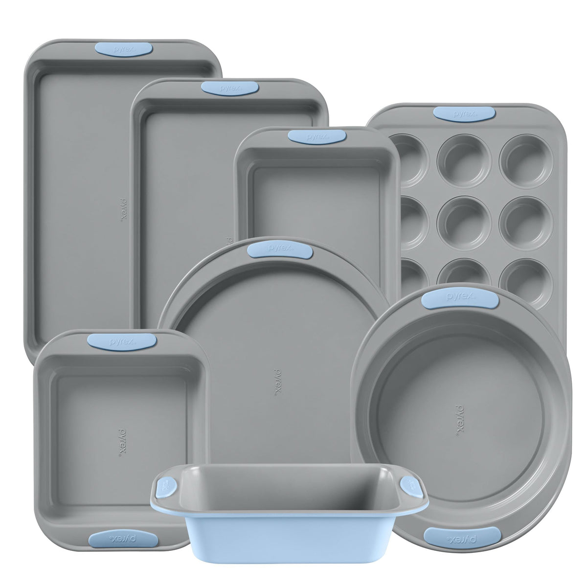 Stainless Steel Bakeware Set With Silicone Handles