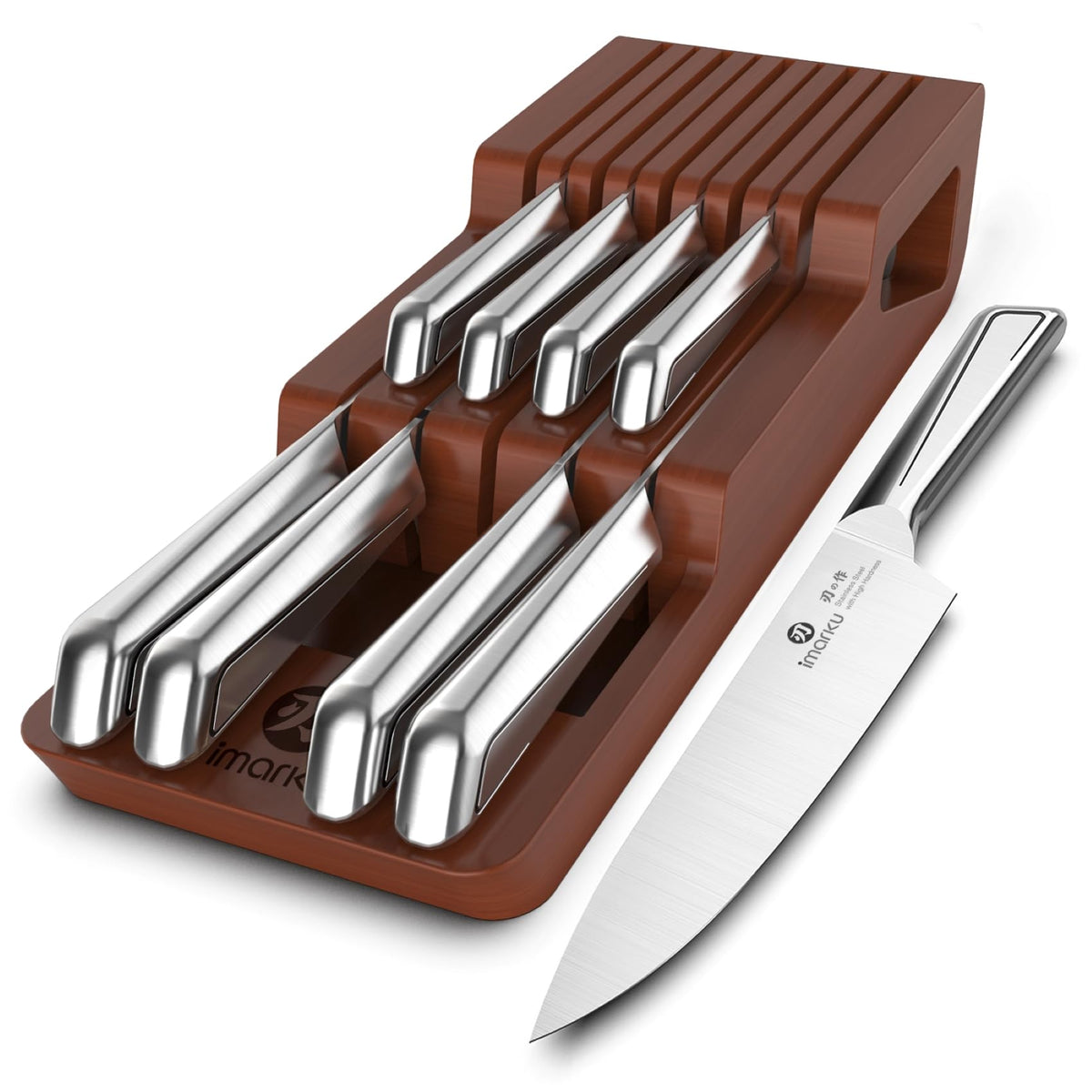 Knife Block Set With Precision Stainless Steel