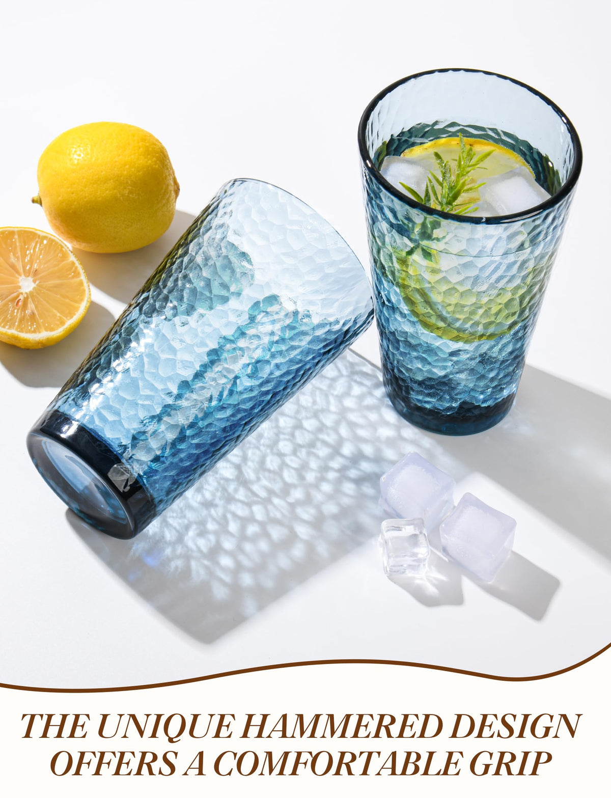 Hammered Drinking Cup Set With Textured Finish