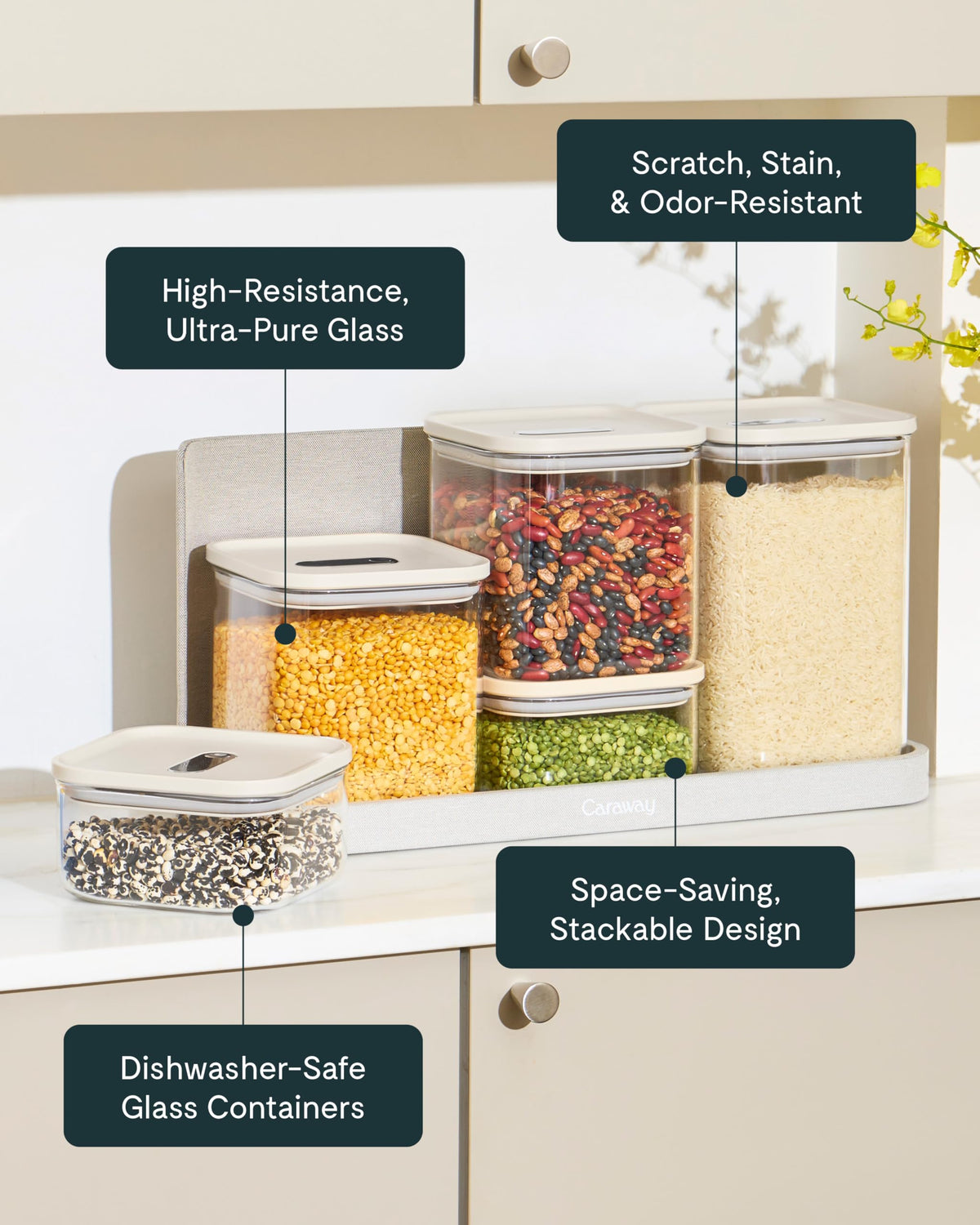 Glass Food Storage Set With Airtight Lids