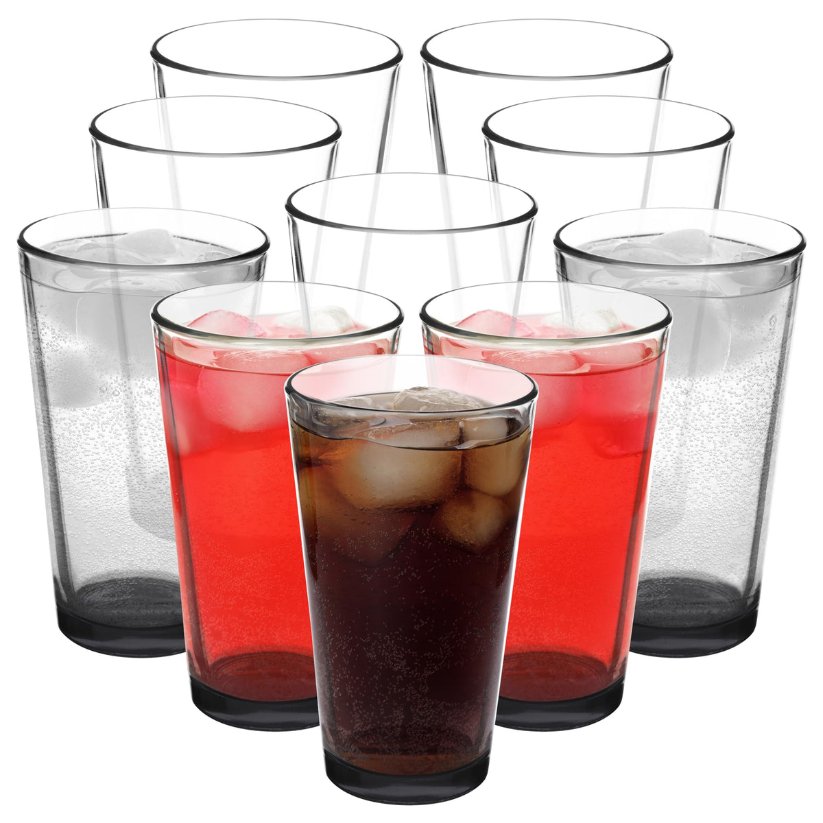 Pint Glass Set With Heavy-Duty Thick Base