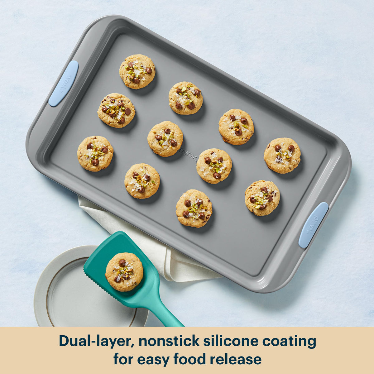 Stainless Steel Bakeware Set With Silicone Handles