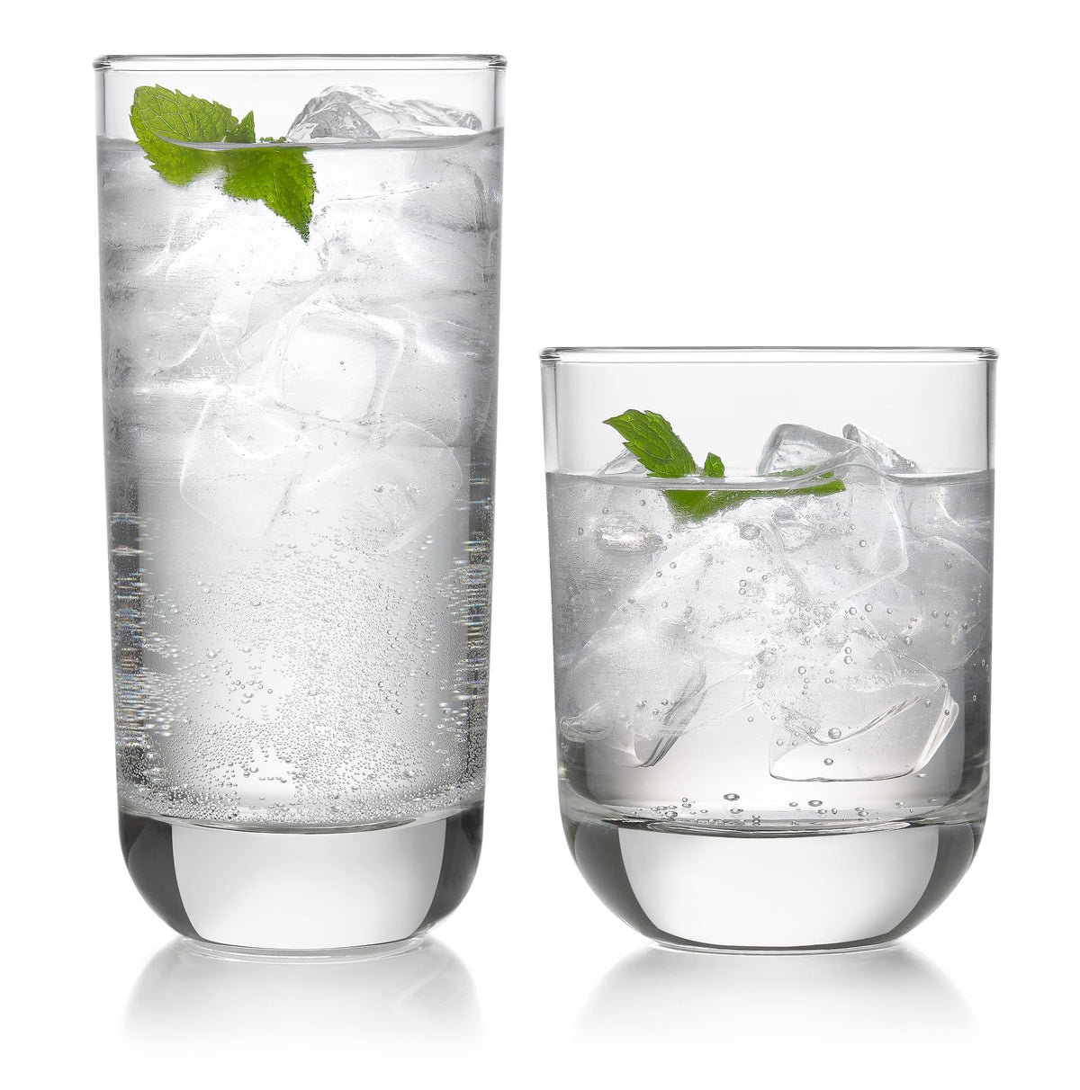 Glass Tumbler Set With Classic Cocktail Design