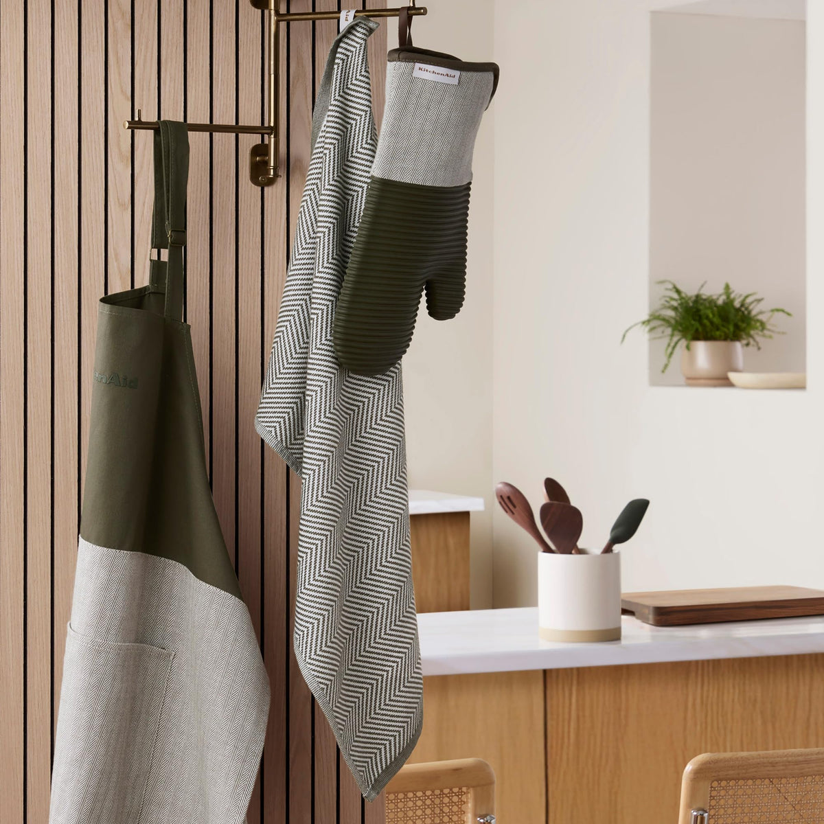 Ribbed Silicone Oven Mitts With Flexible Grip