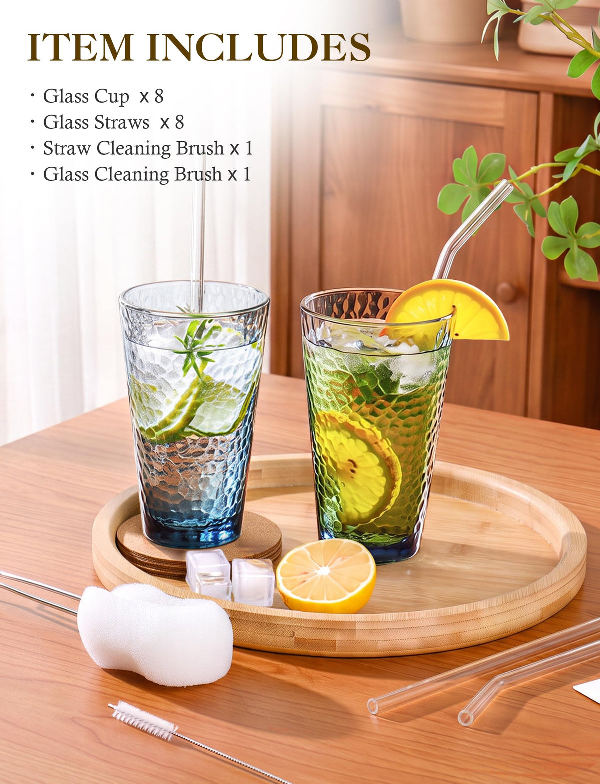 Hammered Drinking Cup Set With Textured Finish