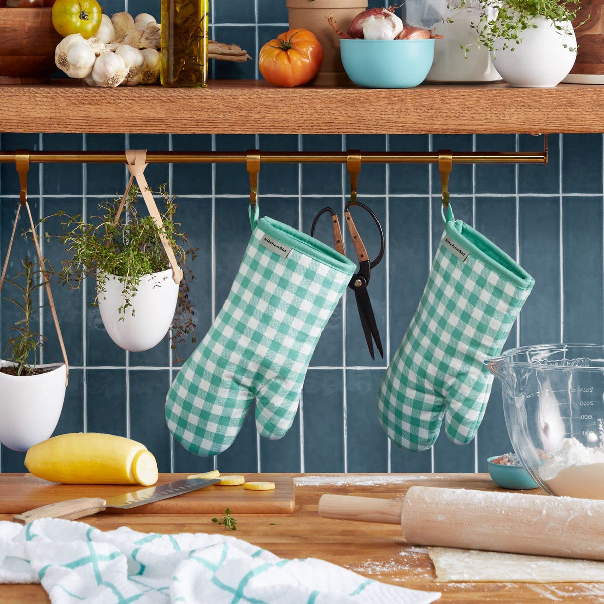Kitchenaid Gingham Mini Oven Cotton Hand pot holder