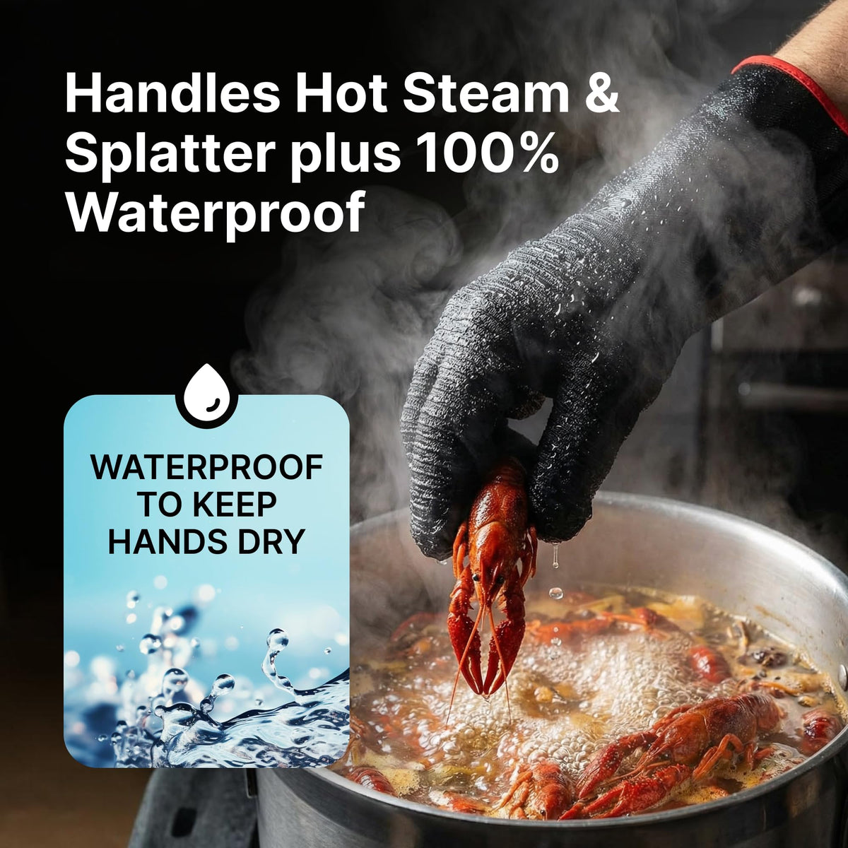Heat-Resistant BBQ Gloves With Non-Slip Grip