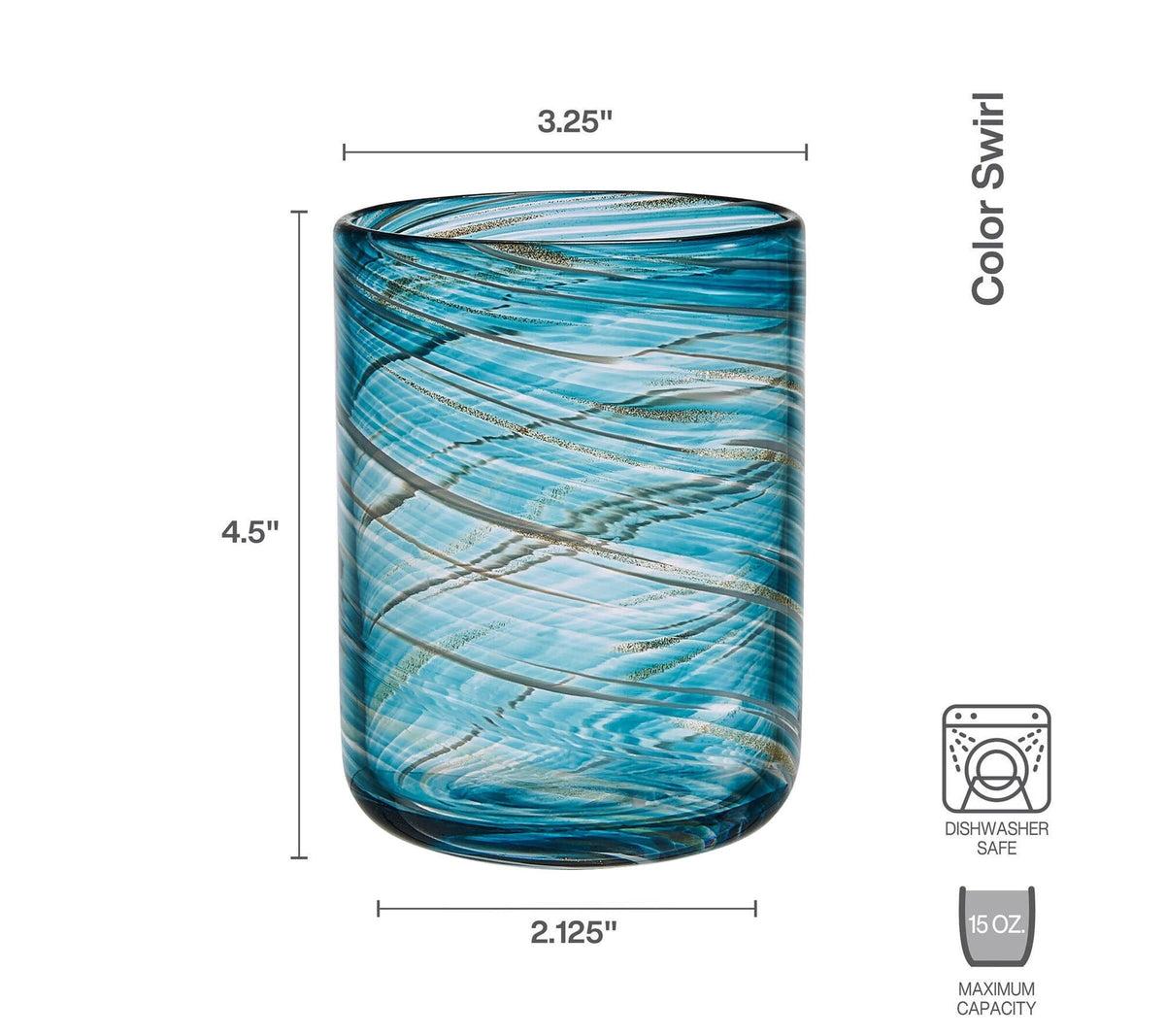 Color Swirl Dinnerware Set With Artisan Glaze
