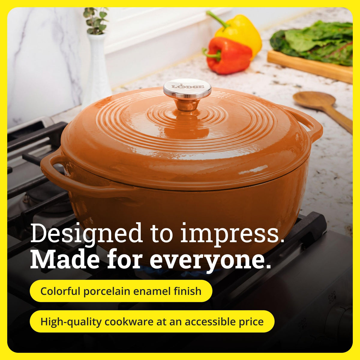Enamel Cast Iron Dutch Oven With Moisture-Seal Lid