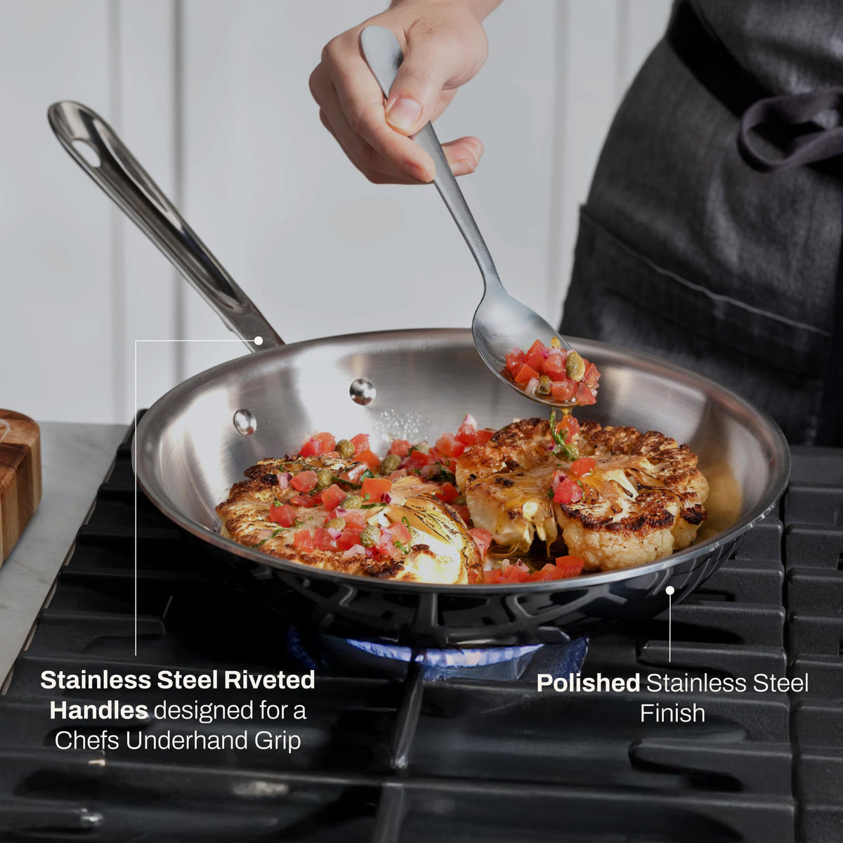 Stainless Steel Nonstick Braiser Pan With Lid