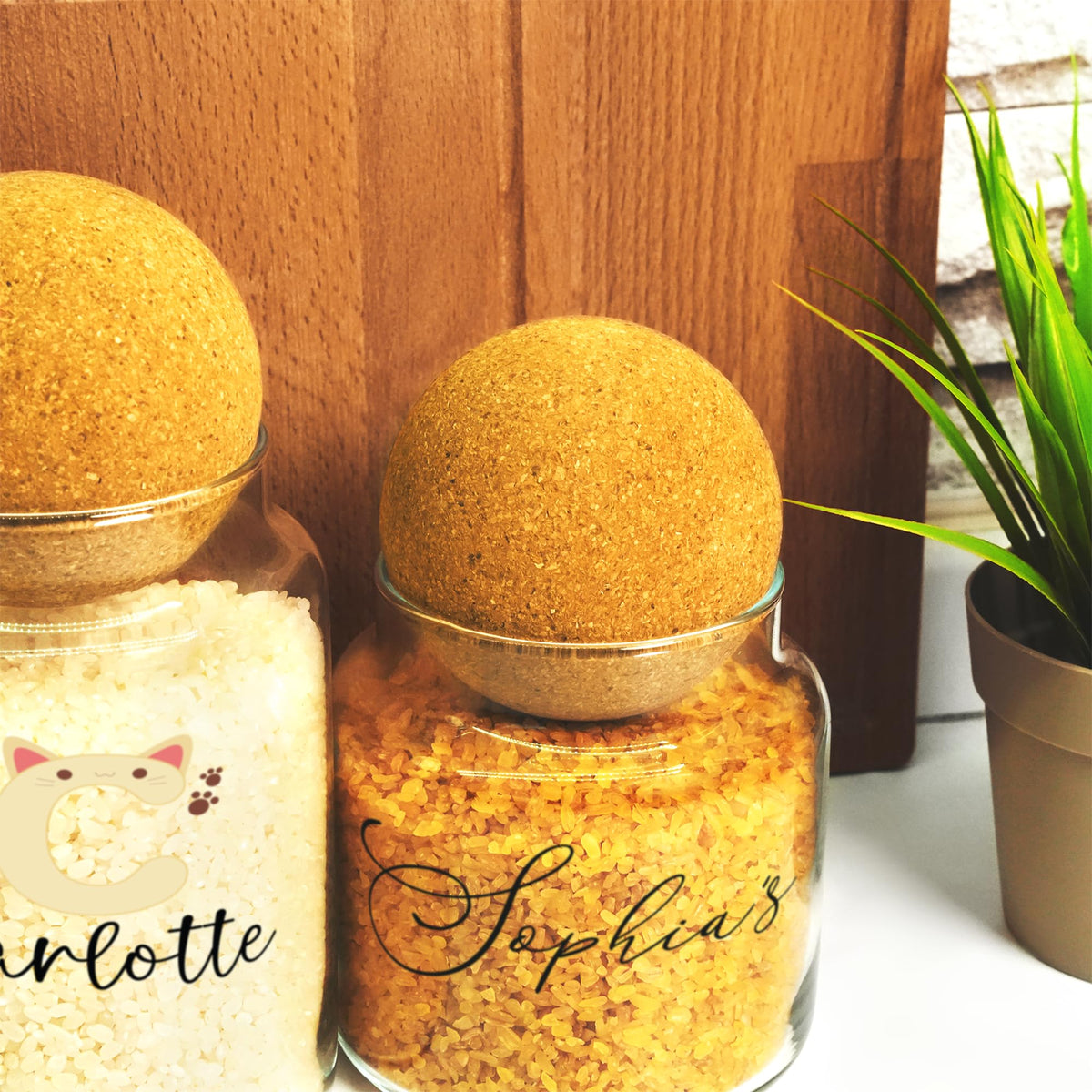 Personalized Glass Cookie Jar With Wooden Lid