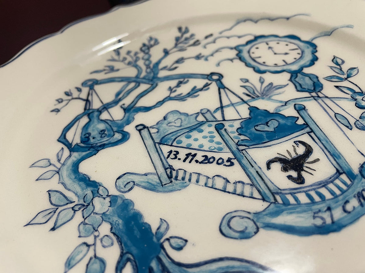 Personalized Ceramic Plate With Hand-Painted Detail
