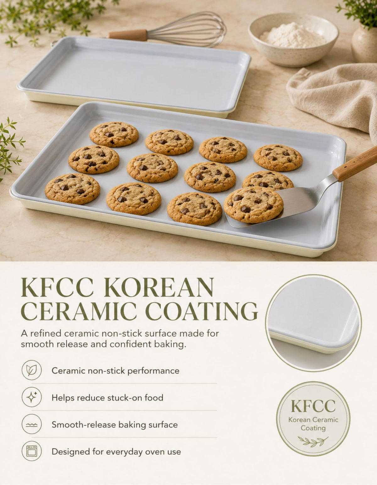 Nonstick Sheet Pan Set With Easy-Release Finish