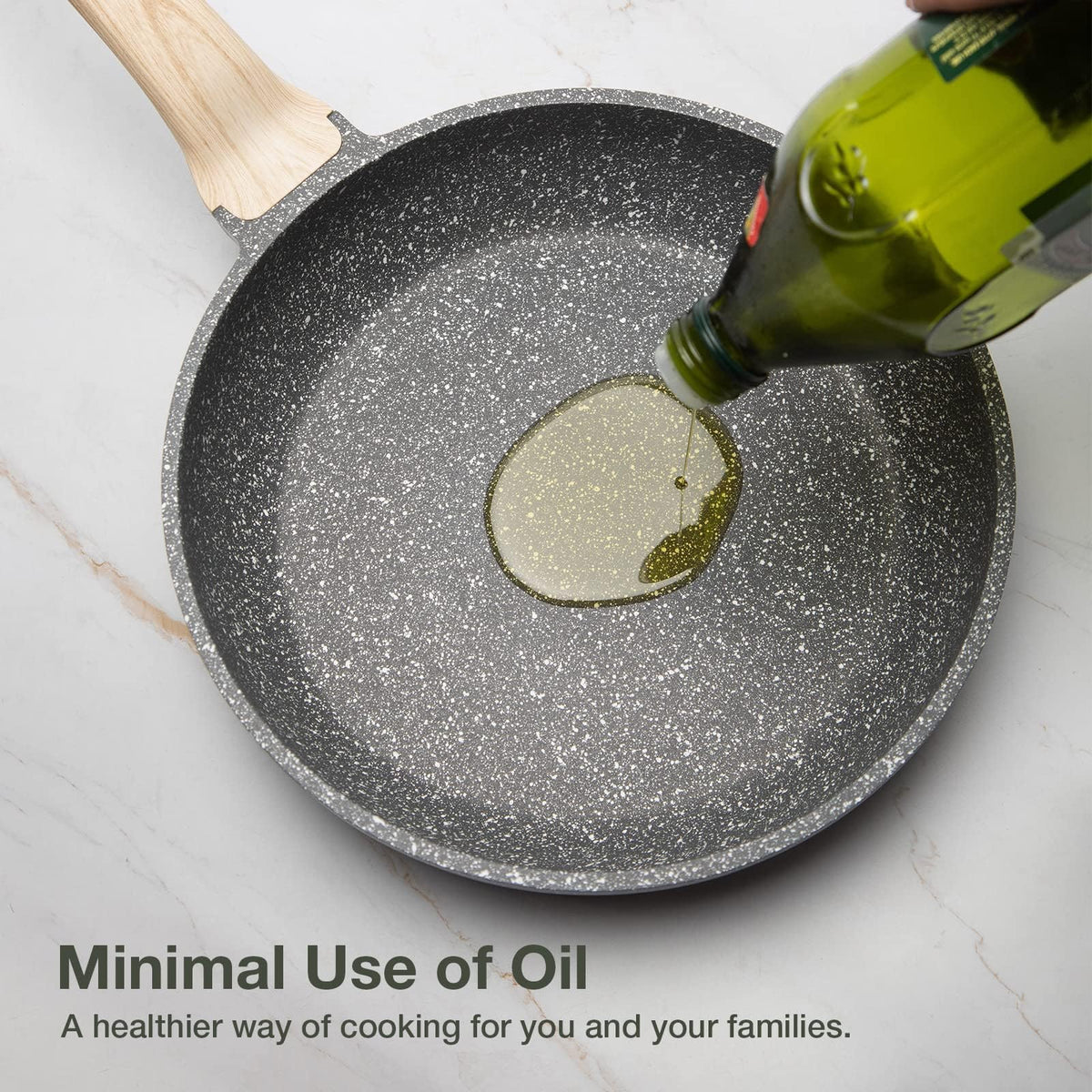 Granite Nonstick Frying Pan With Stay-Cool Handle