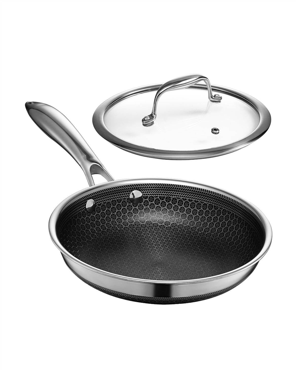 Frying Pan Set With Hybrid Stainless Steel