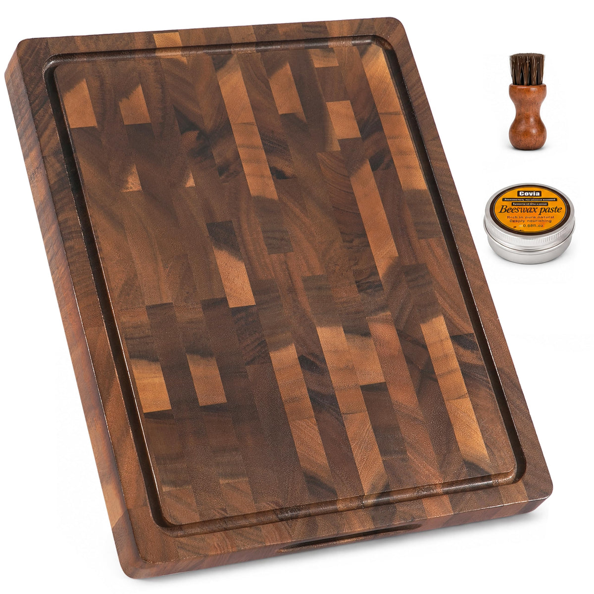 End-Grain Walnut Cutting Board With Solid Build