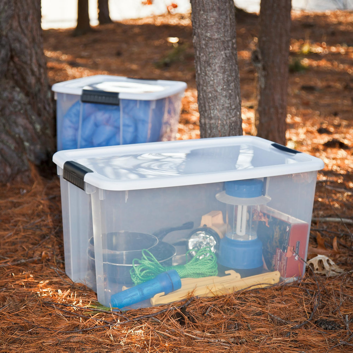 Large Storage Boxes With Secure Latching Lids