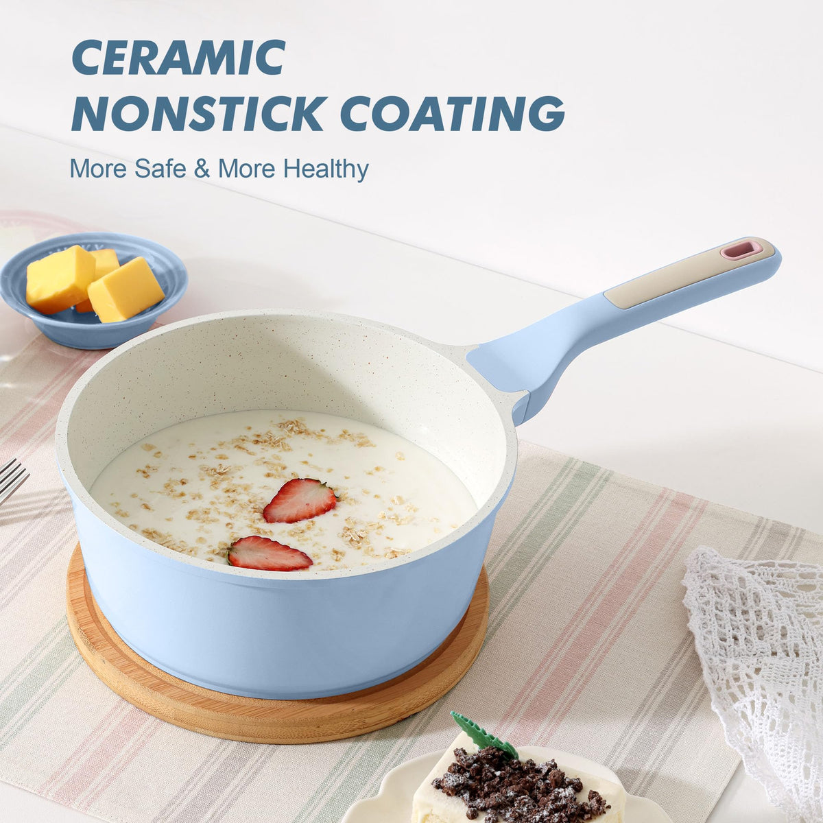 Nonstick Saucepan With Lid & Stay-Cool Handle
