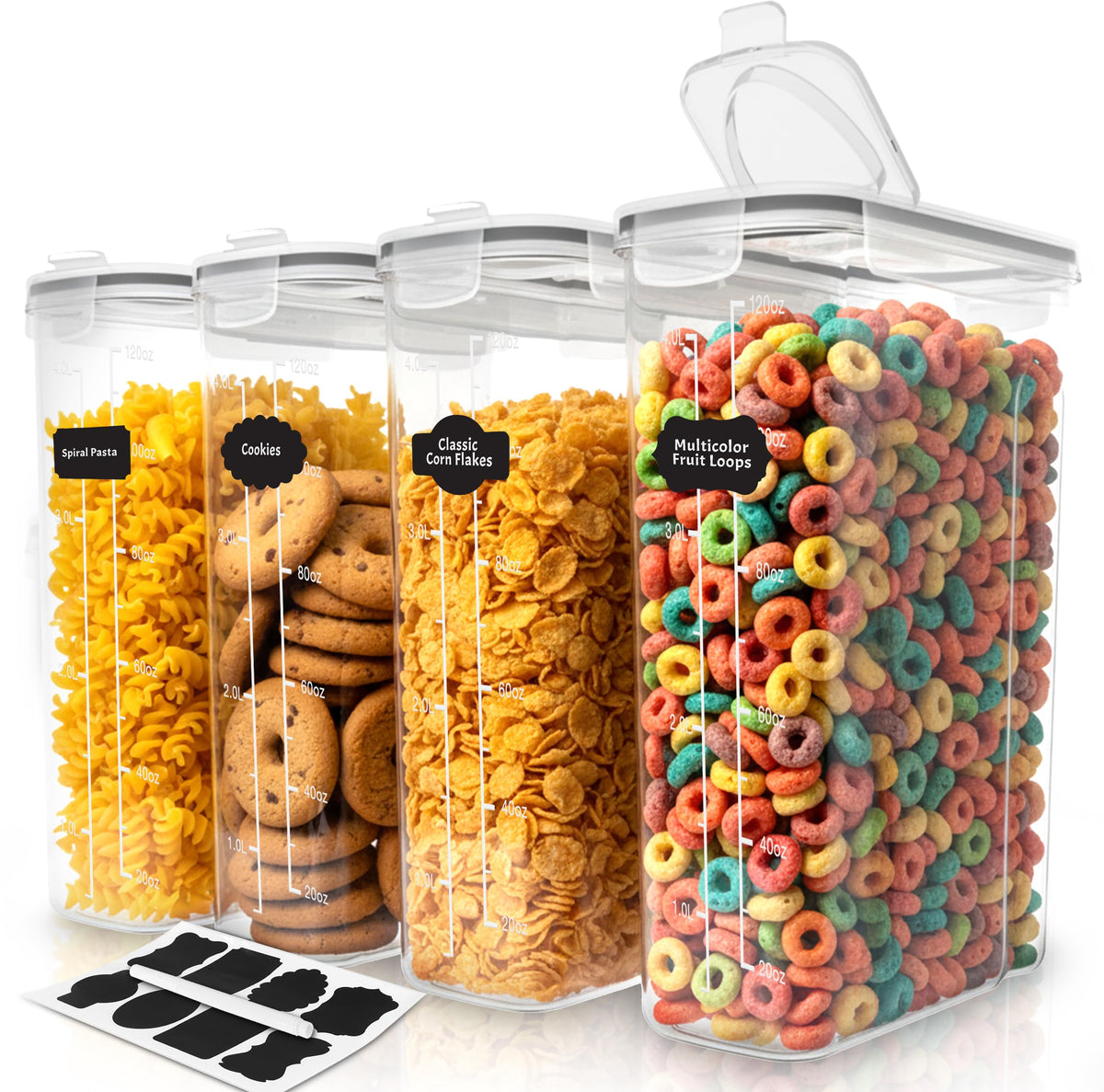 Airtight Cereal Storage Set With Clear Design