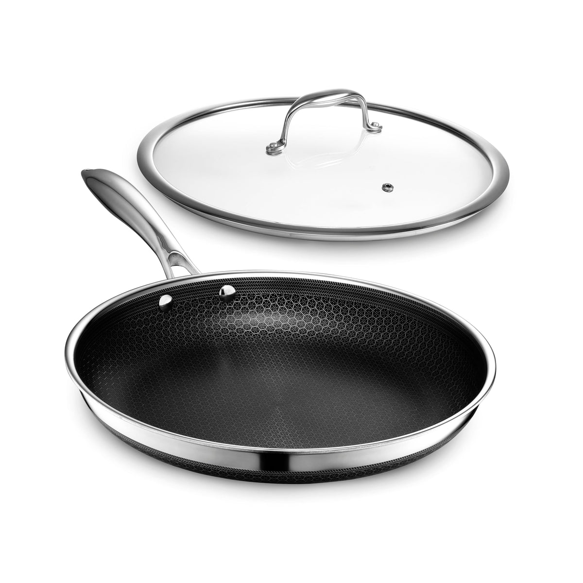 Frying Pan Set With Hybrid Stainless Steel