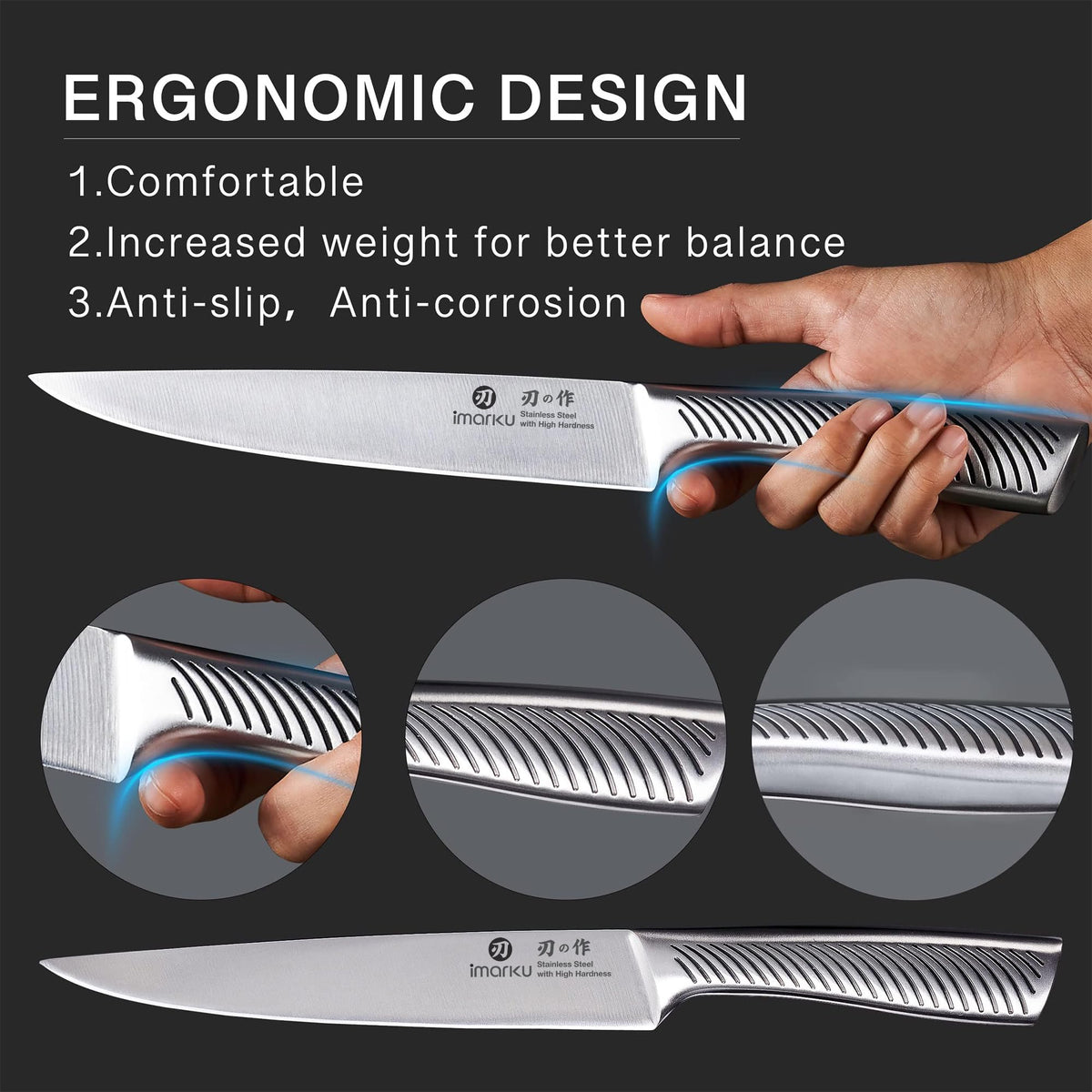 Knife Block Set With Precision Stainless Steel