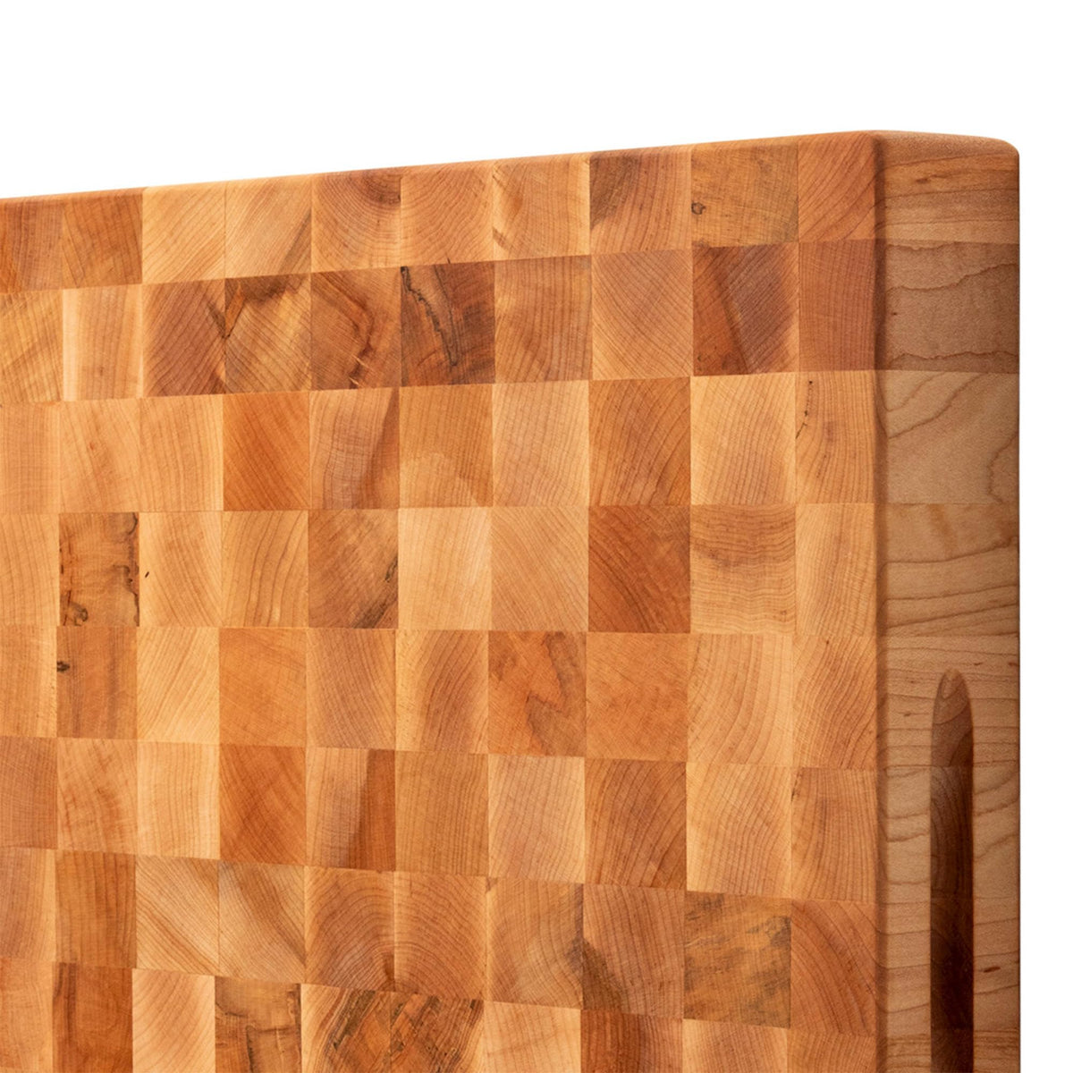 Square Maple Cutting Board With End-Grain Design