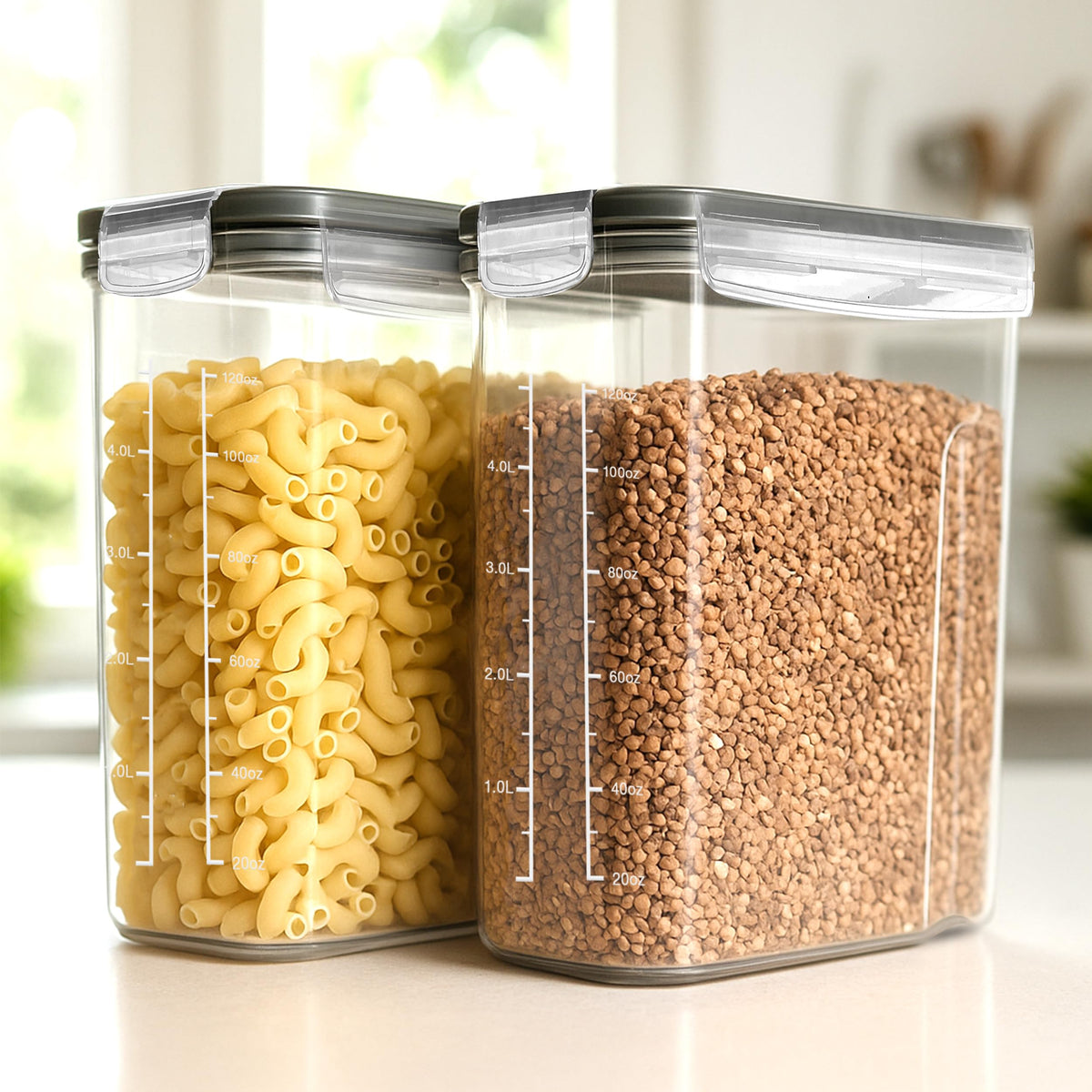 Airtight Cereal Storage Set With Clear Design