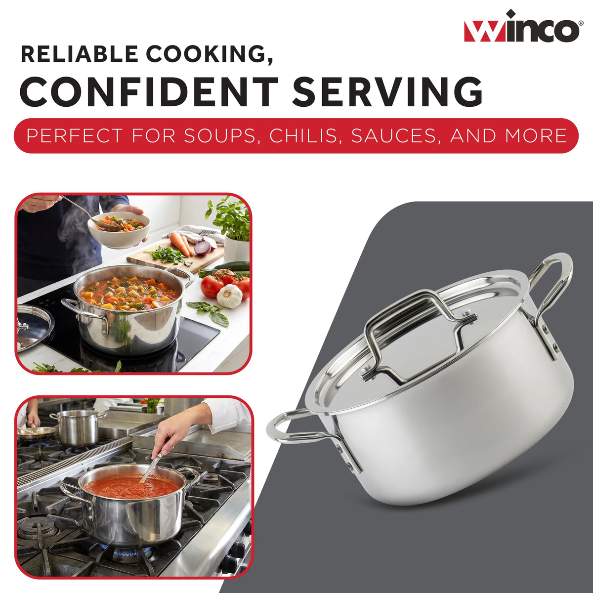 Commercial Stockpot With Heavy-Duty Construction