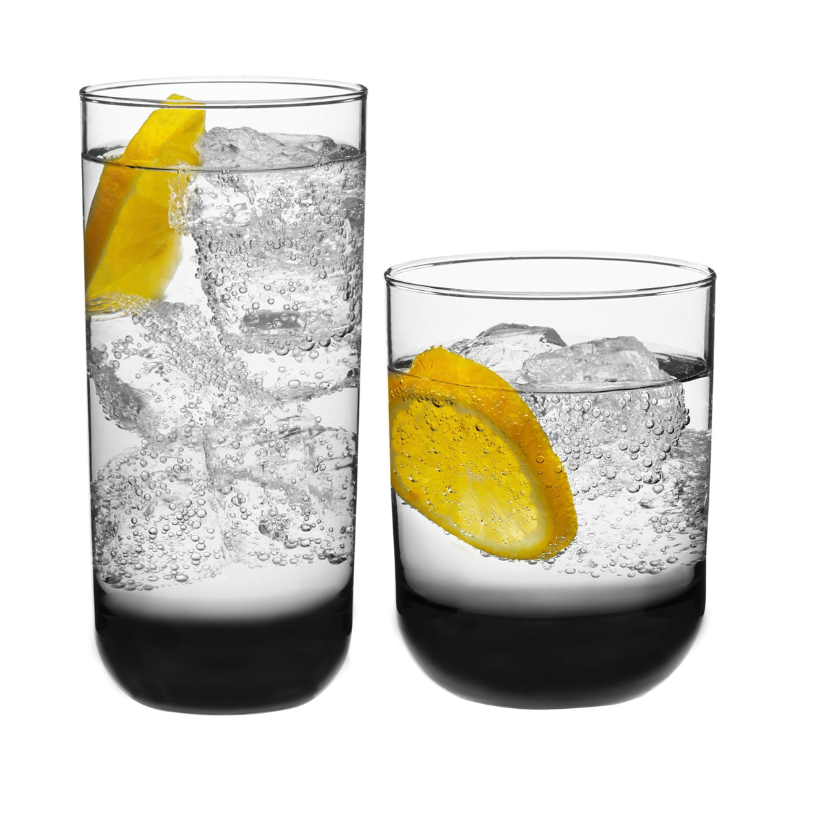 Glass Tumbler Set With Classic Cocktail Design