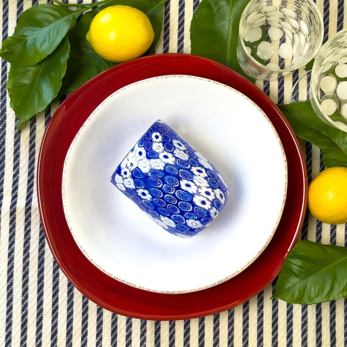 Tuscan Ceramic Pasta Bowl Set With Rustic Glaze