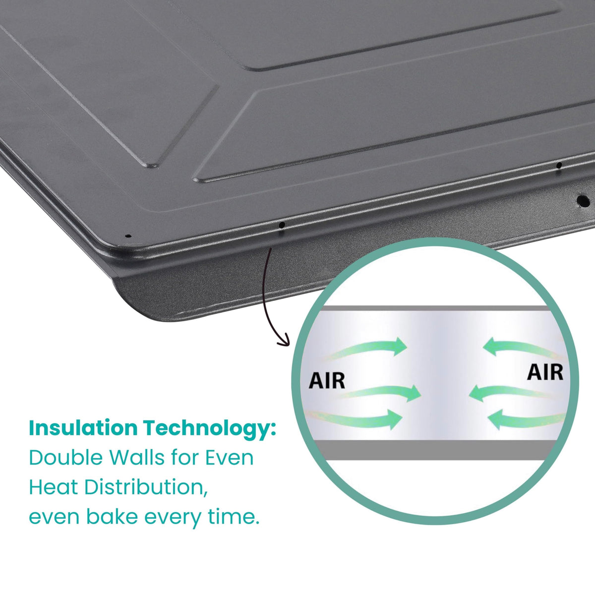Insulated Nonstick Baking Sheet for Even Results