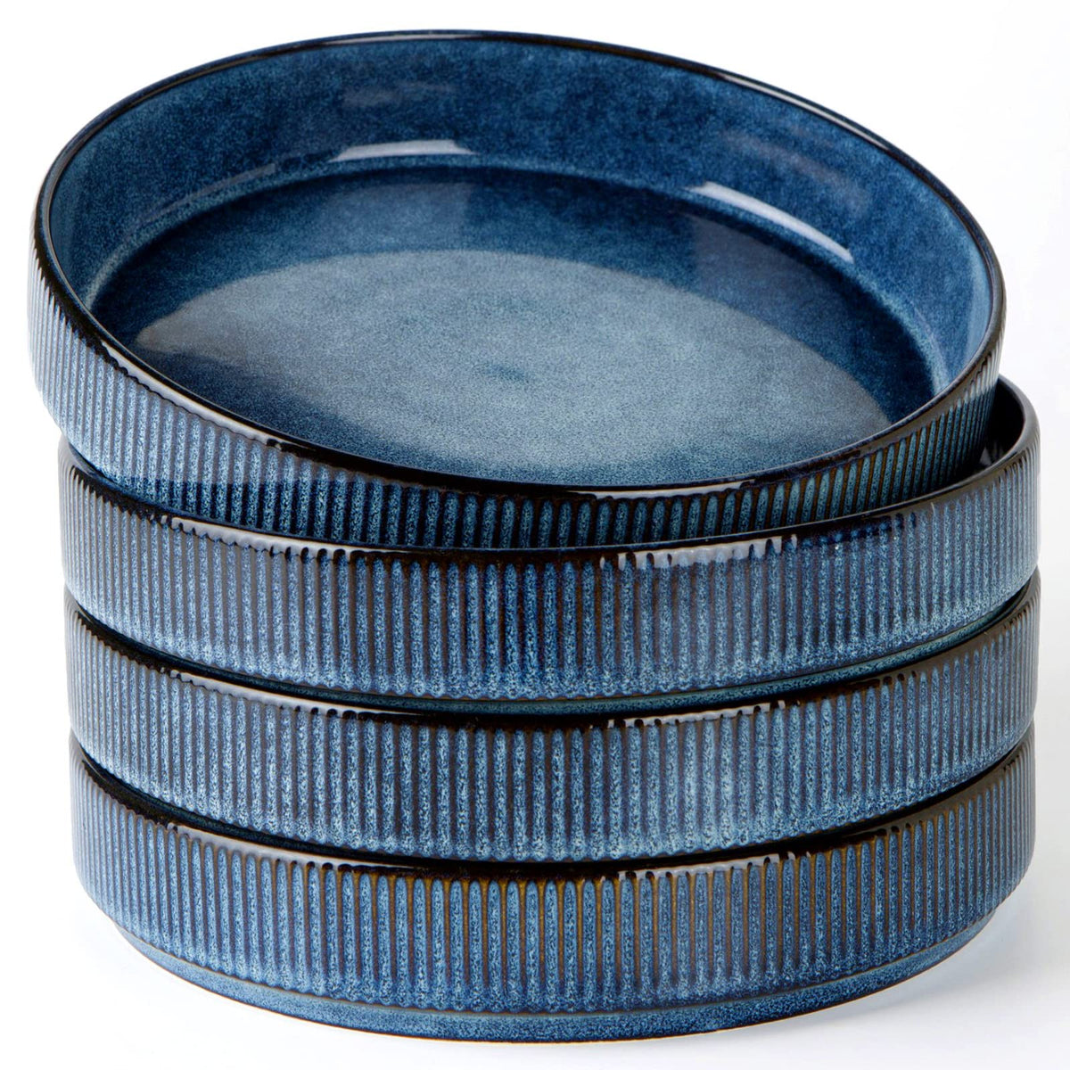 Wide Pasta Bowl Set With Star-Inspired Finish