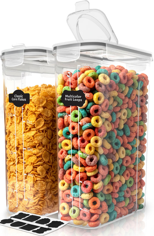 Airtight Cereal Storage Set With Clear Design