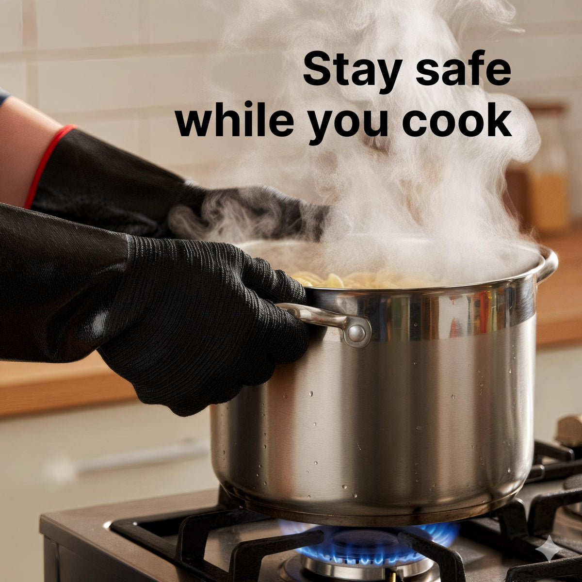 Heat-Resistant BBQ Gloves With Non-Slip Grip