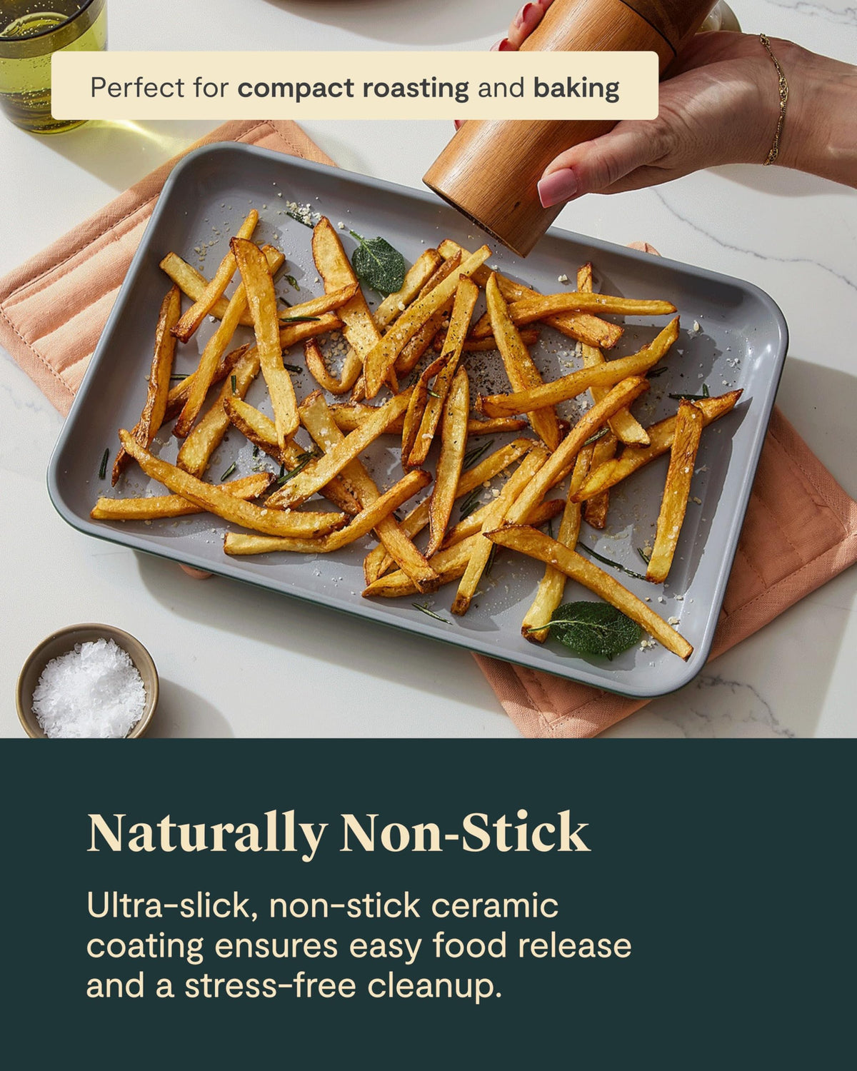 Ceramic Baking Sheet Duo With Nonstick Finish