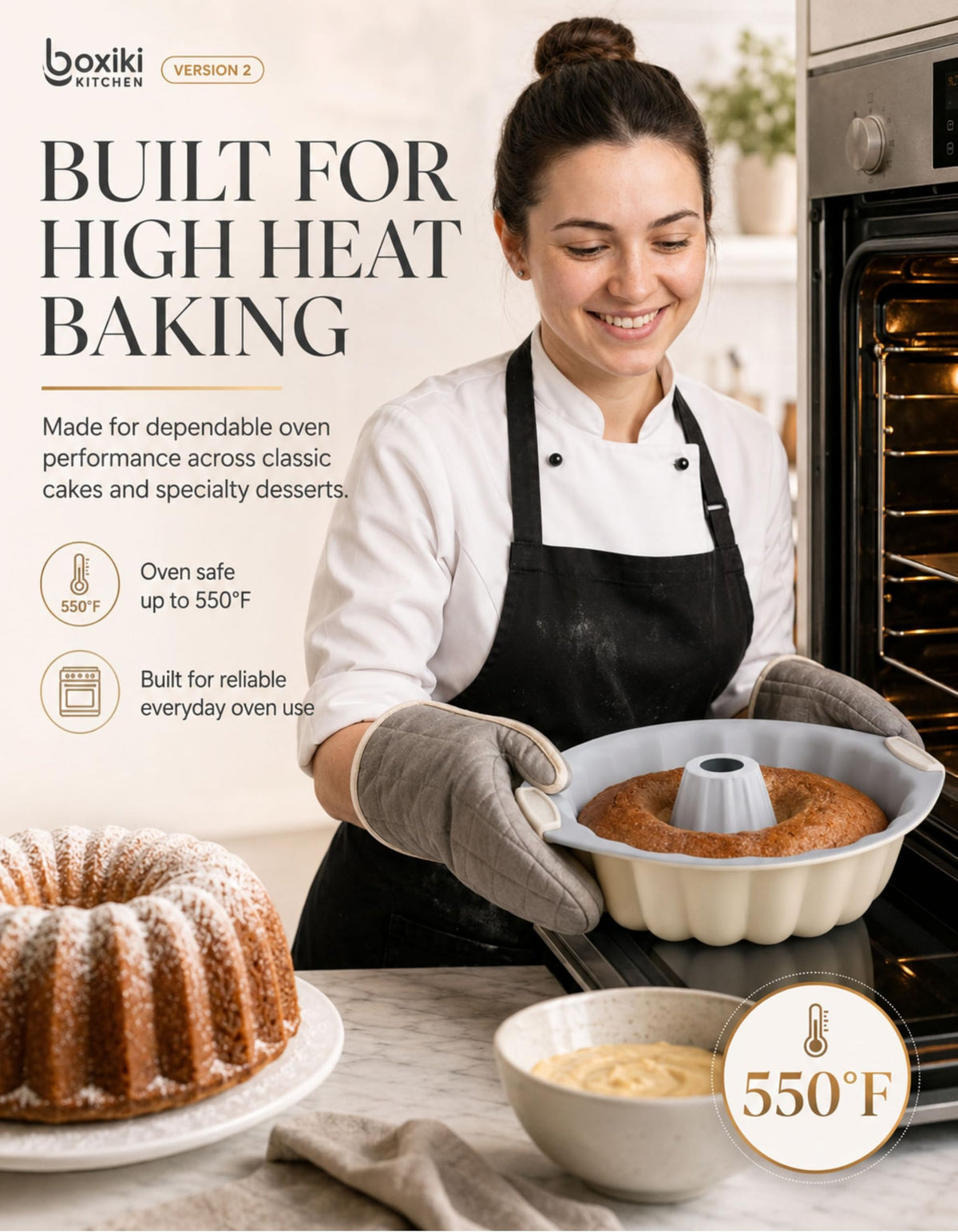 Pound Cake Pan With Deep Loaf Profile