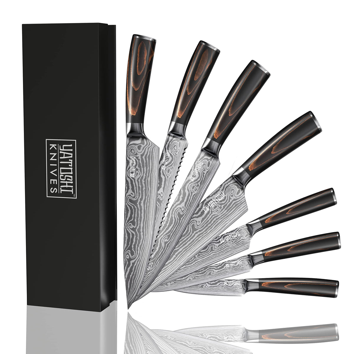 Professional Knife Block Set With High-Carbon Blades