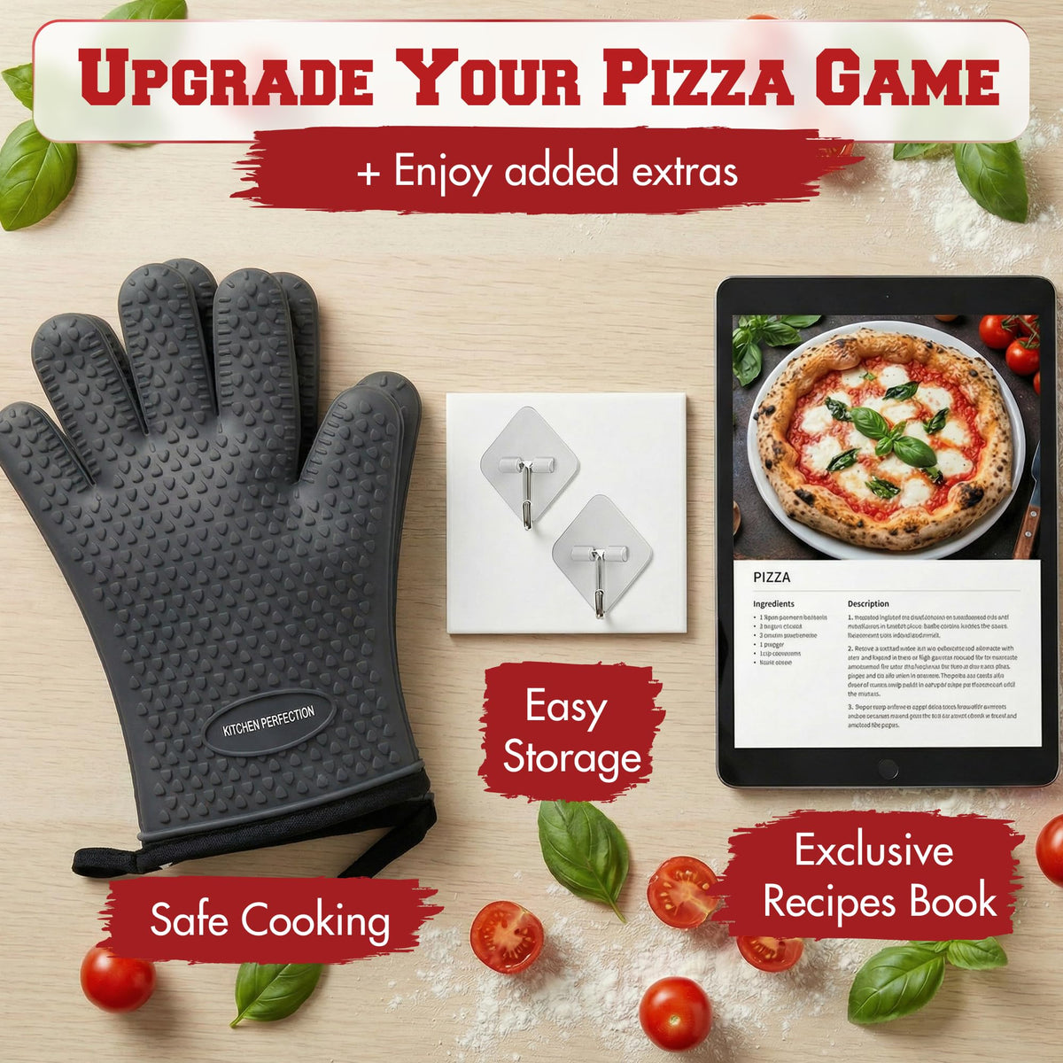 Pizza Oven Gloves With Heat-Resistant Protection