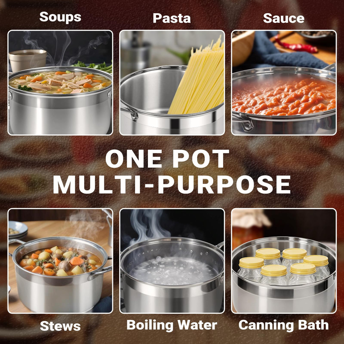 Stainless Steel Stock Pot With Clear View Lid