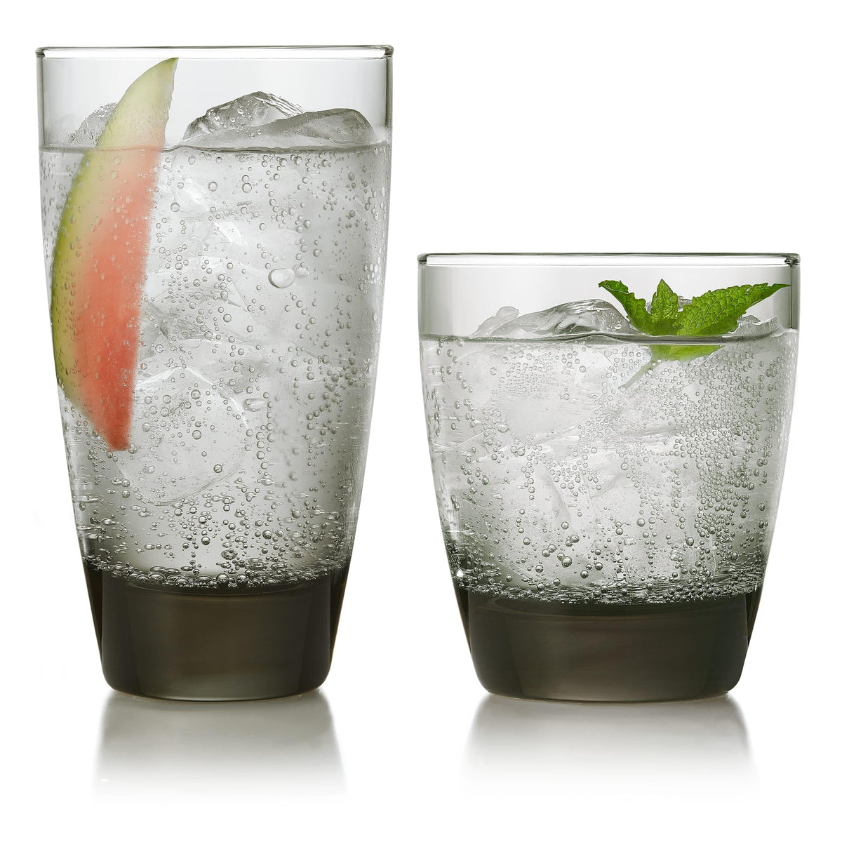 Glass Tumbler Set With Classic Cocktail Design