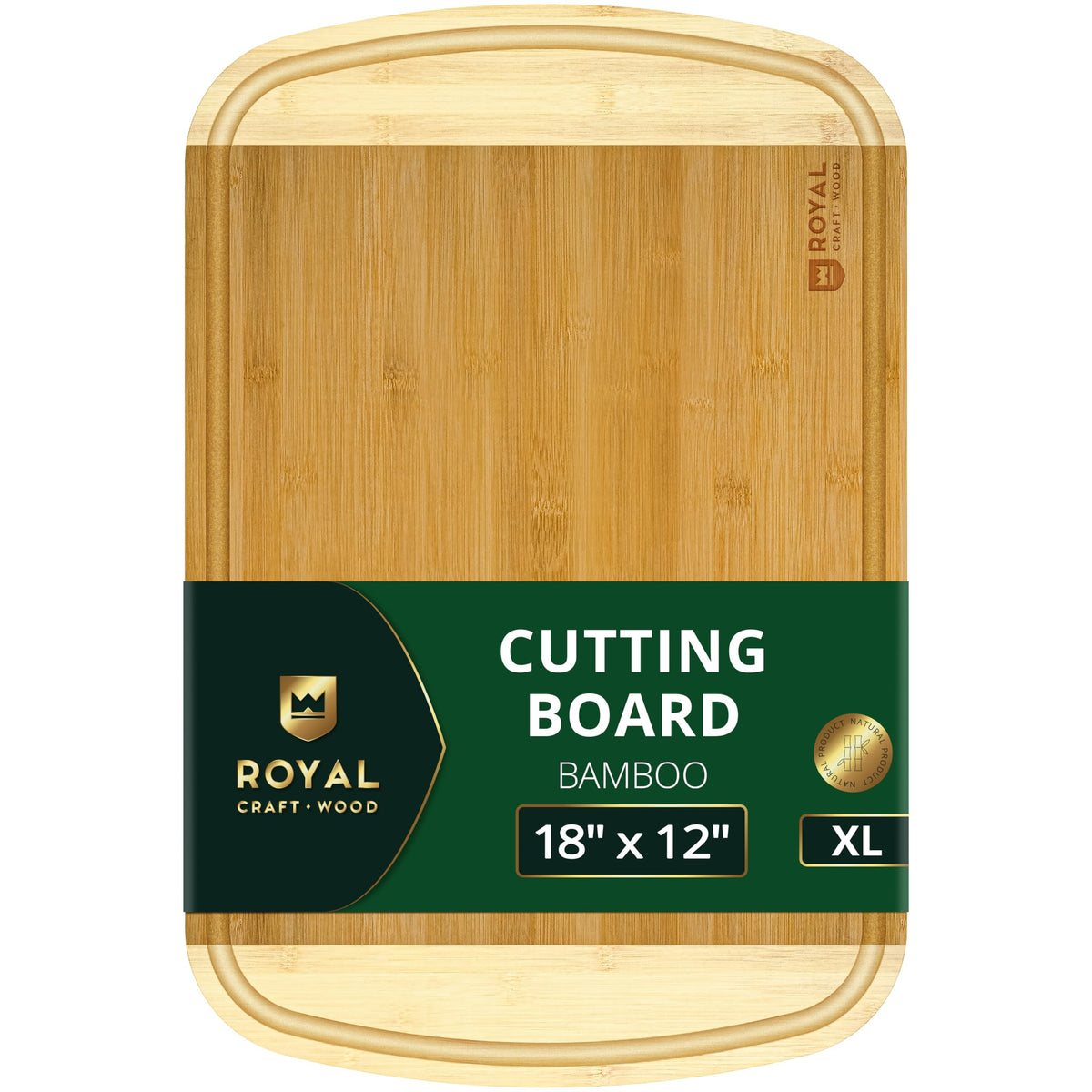 Bamboo Cutting Board Set With Deep Juice Grooves